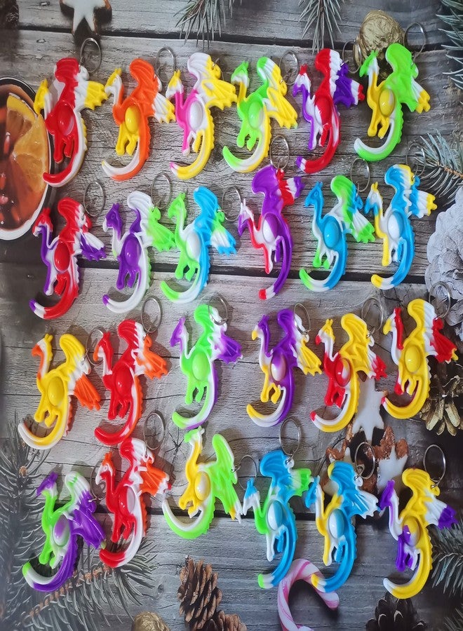 PSDFH 30 Packs Funny Summer Present Unique Mini Dragon Assorted fidgets Bubble Toys for Kids Children Classroom Students Gifts from Teacher,Birthday Party Favors - Image 3